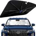 Windshield Sun Shade for Hyundai Palisade 2019-2026 with 360 Rotating Shaft, Custom Fit Umbrella Sunshade for UV Blocking, Interior Heat Protection, Easy Storage