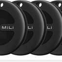 MiTag Duo - Bluetooth Tracker for iOS or Android, Smart Air Tracking Tag/Key Finder/Luggage Tracker/Item Locator, Compatible with iOS Find My or Google Find Hub App, IP67 Waterproof (4 Packs)