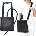 Catheter Bag with Urine Drainage Bag Holder Pipe Cover and Adjustable Shoulder Straps, Catheter Bag Covers Front and Back with Catheter Bags - Crossbody or Hangs (BK)