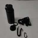 KXIAOCHEN Insulated Water Bottle, Stainless Steel Water Bottle, 2 Lids (Straw and Handle Lid),Wide Mouth Metal Water Bottles Keep Hot and Cold, Double Walled, Thermo Mug, Metal Canteen (Black)