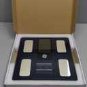 GE Smart Scale for Body Weight, BMI, Fat, Muscle Mass, Digital Bathroom Scales 500lbs Bluetooth 11.8" Large Platform Weighing Machine Health Monitor with App, Dark Blue