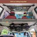 Kaskawise Upgrade Car Ceiling Cargo Net Pocket,31.5"x21.6" Double-Layer Roof Storage Organizer,Overhead Net for Truck,SUV & Van Camping,Travel Road Trips,Van Life Essentials
