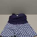 SHEKINI Women Tankini Set Bathing Suit Tankini Top with Skirt Two Piece Ruched Slimming Tummy Control Swimwear (Large, Navy Blue)