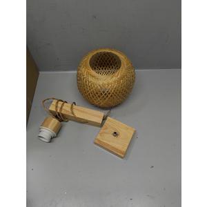 ZGDYUI Bamboo Weaving Table Lamp，Rattan Wall Sconce Lighting - Frideko Rattan Lamps for Bedroom, Farmhouse Rustic Wall Mount Boho Vintage Sconces Light Fixture Indoor(Bulb NOT Included), FDGFG32