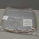 Khaki Kitchen Chairs Cushions Non Slip Foam Office Seat Cushions Washable Soft Thick Pads Large Wooden Metal Tapered Dining Chair Cushions,17" x 15"