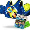 AEOCOO Toddler Swim Vest for 20-30-50-70 Pounds Kids, Puddle Pool Jumper for 1-2-3-5-7-9 Boys & Girls & Nios, Toddler Swim Aid Water Wings with Arm Floaties, Fun Patterns Float for Swimming Pool