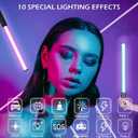 RGB LED Video Light Wand Stick with Tripod & Remote Control, 9 Color Modes, 3200K-9900K