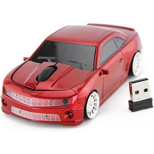 for Cl Racing Sports Car Mouse Wireless Mice Computer Laptop PC Optical Mouse (Red)
