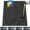 ToLanbbt Garage Floor Mat 72" x 60" - Oil Spill Mat for Under Car Driveway Oil Drip Pad with 8P Tapes, Waterproof Backing, Leak Absorbent, Reusable, Washable, Protect Garage Floor (1P, Dark Gray)