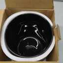 LoeJan Utensil Holder, Extra Large Utensil Crock, Stable Ceramic Utensil Organizer, Cooking Tool Organizer Set for Kitchen Counter Farmhouse Decor (F-6.7" Black)