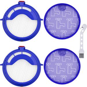 2 Combo Pack Filter Kits for Dyson DC25 Vacuum Ball Filter Includes 2pcs 919171-02 Washable Pre-Motor Filter & 2pcs 916188-05 Post Motor HEPA Filter, Fits DC25 Models
