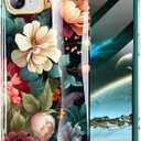 Cute Flower Case for iPhone 17e/16e 6.1 inch Built with Screen Protector, Lightweight and Stylish Full Body Shockproof Protective Rugged TPU Case for Women/Girls