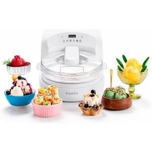 Instant Pot InstantChill Ice Cream Maker with Built‑In Compressor, No Pre‑Freezing, Real Ice Cream in Minutes*, Gelato, Sorbet, Rolled, Non‑Dairy, Mix‑Ins, Easy Clean Up, Quiet, Makes Up to 2 Pints