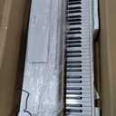 Donner DDP-100 88-Key Weighted Action Digital Piano, Beginner keyboard piano Bundle with Furniture Stand, Power Adapter, White, DDP-100