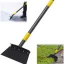 Garden Cleaning Shovel, 74" Multifunctional Flat Shovel, Heavy Duty Manual Weeder Metal Floor Scraper Garden Tool for Lawn Edging, Digging, Weeding,Scraping, Ice Remove