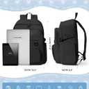 Black Lightweight Backpack for College & High School Backpack With Lots of Pockets Cute School Bag for Girls Boys, Large Capacity Bookbag for Women Men, Waterproof Teens Casual Daypack Backpack