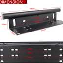 Willpower Universal Led Light Bar Mounting Bracket Front License Plate Mounting Bracket Holder License Plate Frame Bracket for Off Road Lights LED Work Light Bar Black