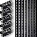 MorningRo 12 Pcs Shelf Rails Bracket Track 47.5 Inches Upright Closet System Hardware Adjustable Wall Standard Shelf Standards for Pantries, Linen Closets, Laundry Rooms, Utility Rooms (Black)