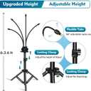Standing Misters for Outside Patio 3.6 FT Adjustable Height Stand Misting System for Outdoor Cooling, Portable Water Mister for Mist Playing, Backyard, Porch & Sprinkler (Black)
