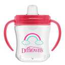 Dr. Brown's Milestones Soft Spout Sippy Cup with Handles, BPA-Free, Pink Rainbow