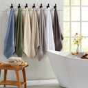 Springtree Home 100% Cotton Bath Towel Set 6 Piece Set | Super Soft & Absorbent Quick-Dry 2 Bath Towels 2 Hand Towels & 2 Washcloths |Textured and Durable Cotton | Krista Collection (Ultimate Grey)