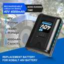 40V 4.0Ah Replacement Battery for Kobalt 40v Battery MAX 2540C-06, Rechargeable Lithium Ion Battery for Kobalt KB640-03 KB540C-06 KB245-06 KB240-06 Kb540-06 for Cordless Power Tools
