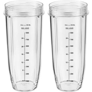 Replacement Part for Nutri Ninja Blender 2-Pack 32oz Replacement Cups Compatible with Nutri Ninja Auto-iQ Series Blenders
