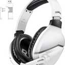 WolfLawS Wireless Gaming Headset with Noise Canceling Microphone for PS5, PC, PS4, 2.4G/Bluetooth Gaming Headphones with USB and Type-c Connector, Wired Mode for Controller Gamecube