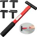 Door Hinge Adjustment Tool kit, 4-in-1 Hinge Maintenance Tool Suitable for Various Door Hinge Gaps, Heavy-Duty Paint Steel Hinge Wrench with Rubber Grip, Basic Tools for Repair Package