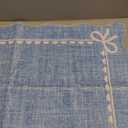 GarveeHome Scalloped Bow Rug for Kitchen Floor, Solid Blue Rug for Dorm, Washable Entryway Rugs 2x3 Soft Low Pile Non Slip Scalloped Rugs for Nursery Bedroom Decor Hallway