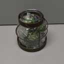 Vintage Glass Farmhouse Vase, Rustic Lantern Decor with Plants Flowers Lights Vintage Style Vases for Home Decor Floral Arrangement Hostess Gift