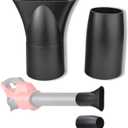 Black Leaf Blower Flat Nozzle and Flare Nozzle Tip for Milwaukee 2724-20 2724-21 Leaf Blower, Touchless Quick Drying, Cleaning, Easy to Install and Remove Black