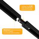 H Track Lighting Rails 6.6FT H Type Track Rails Kit with End Caps and Live End Feed Connector, Compatible with Single Circuit 120V H Style Track System and Heads, Black