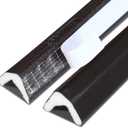 Hungbak Peel and Stick Door Seal Strip V-Shaped, Self Adhesive Draft Stopper Weatherstrip for Window Gaps, Dustproof, Waterproof, Soundproof & Thermal Insulation (Black, 19.7ft x 0.59in x 0.67in)