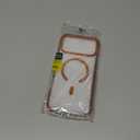 DEERLAMN Strong Magnetic Case for iPhone 17 Pro Max 6.9-Inch,[Compatible with Magsafe][Military Grade Drop Protection] Clear Slim Shockproof Protective Phone Cover-Transparent+Orange