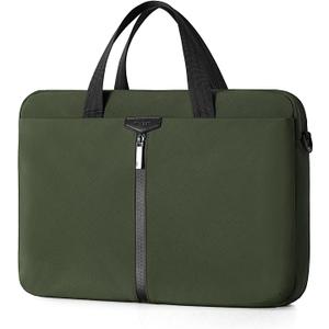 Timeet 17.3 Inch Laptop Bag for Men Women, Lightweight & Water-Resistant Computer Bag Laptop Briefcase with Shoulder Strap (Olive Green)
