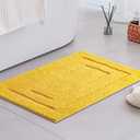 GRANNY SAYS Bathroom Rugs Non Slip Washable, Soft Bath Mats for Bathroom, 16" x 24", Super Absorbent Bath Mat Small Rug, Shaggy Shower Room Floor Mat, Tub, Yellow