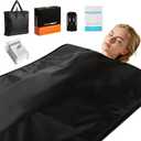 Sauna Blanket Portable, Sauna Bag for Home Use Weight Loss and Detox, 86158, 2060 Min Timer, Waterproof & Foldable  Includes Remote Control & Carrying Bag (Black)