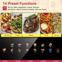 Air Fryer 14-in-1 with Viewing Window, 6Qt Large Capacity, 392 Max Crisp, Airfryer No Filping Dual Heating, Bake, Roast, Dehydrate, Reheat, 1700W Fast Even Easy Meals, Nonstick Dishwasher Safe Basket