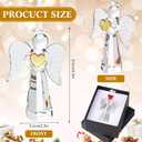 CroBlissful 6 Pcs Crystal Angel Figurine Mother's Day Birthday Gifts Glass Guardian Angel Ornaments Home Decor for Mom Women Men Christian Blessing(Adorable)