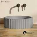 Swiss Madison Lafayette 16" Round Concrete Vessel Sink in Gray