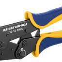 haisstronica Crimping Tool For Heat Shrink Connectors-AWG 22-10 Ratchet Wire Terminal Crimper-Ratcheting Crimper Tools- For Insulated Nylon Connectors and Electrical Wire Connectors HS-8327