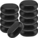 10 Piece 3 Inches Large Basalt Hot Stones, Hot Massage Stones Set, Natural Basalt Hot Rocks Warmer Stone for Professional/Home Spa, Therapy, Relaxation, Healing, Black