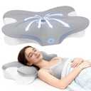 BNXIANG Cervical Neck Pillow for Neck Pain Relief, Ergonomic Contour Memory Foam Pillow with Breathable Pillowcase, Neck Support Pillow for Side, Back, Stomach Sleepers