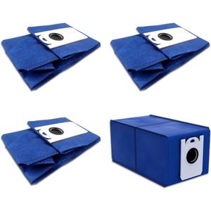 4 Pack 4.6L High-Capacity Reusable Dust Bags Compatible with RC400 Dustin and Orb-i Robot Vacuums, Replacement Dust Collector Bags