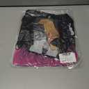 Hilinker Toddler Girl Pleated Dress Ruffle Sleeveless Retro Party Dresses with Belt Black Pink Gradient 5-6Y