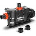 LEO In/Above Ground Pool Pump High Flow Powerful Self Priming Pool Pump,Deep Black
