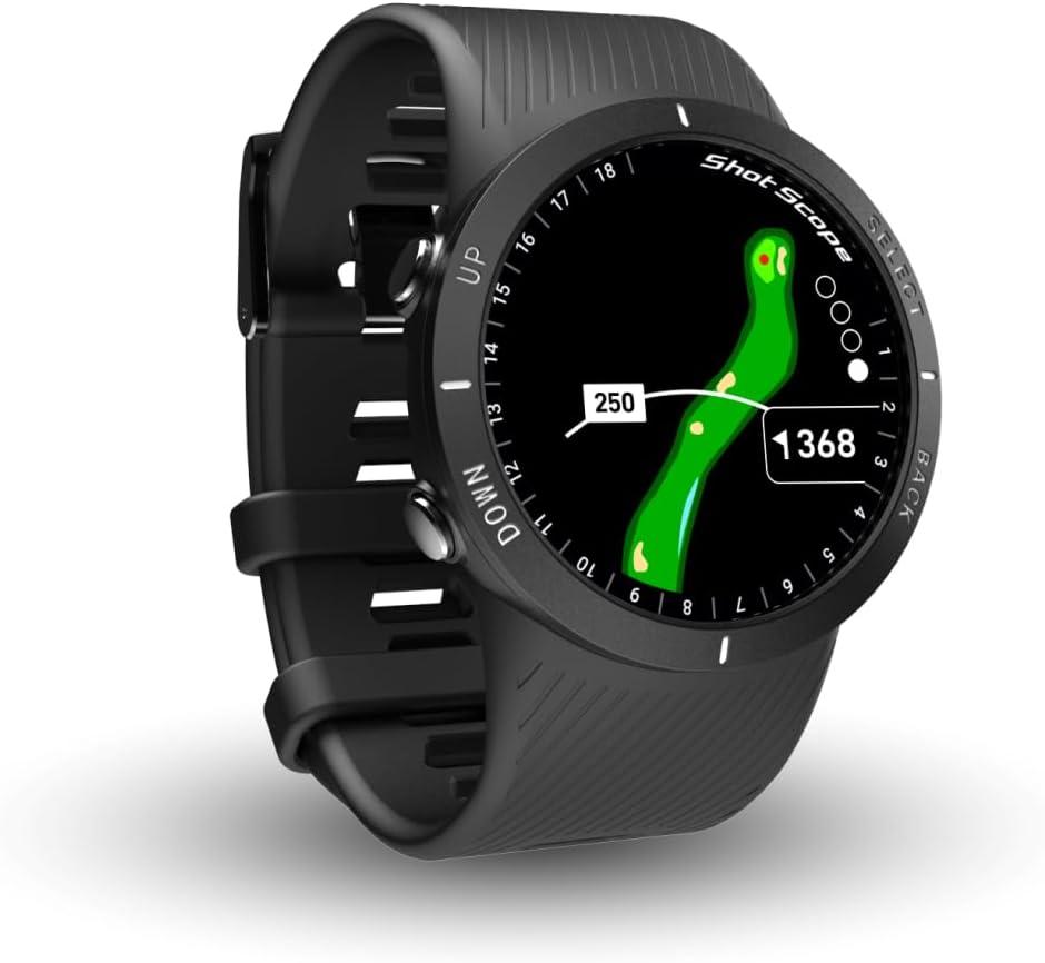 Shot Scope V5 GPS Watch, Shot Tracking, 36k+ Preloaded Courses, Full Course Maps, No Subscription (Black)
