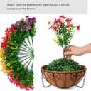 HyeFlora Artificial Faux Hanging Plants Flowers Basket for Summer Outdoor Outside Decoration, Fake Silk UV Sun Resistant Look Real Colorful Daisy Eucalyptus for Porch Home Patio Balcony Yard