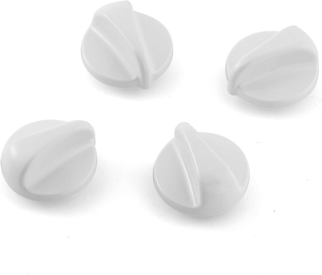 atgestore Upgraded WB03K10034 Stove Knobs Replacement for GE Hotpoint Stove Parts 183d5598 XL44 Burner Knobs GE Range Oven Parts Surface Burner Control Knob Range Cooktop Knobs White 4Pcs